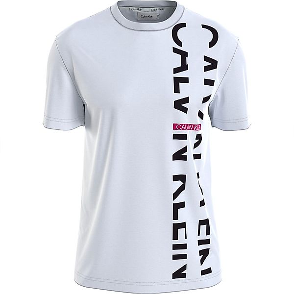 Calvin Klein Vertical Split Logo Kurzärmeliges T-shirt M Bright White günstig online kaufen