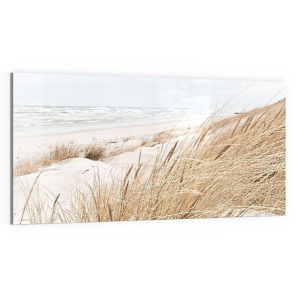 DEQORI Glasbild 'Winterstrand Stille', 'Winterstrand Stille', günstig online kaufen