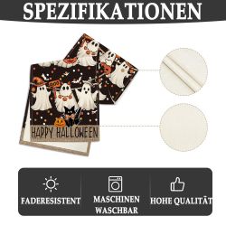 CLTYQ Tischläufer Halloween Tischläufer mit Geister-Kürbis günstig online kaufen