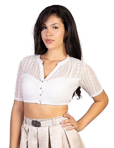 Trachtl Trachtenbluse Trachtl-CLAUDIA Dirndlbluse SpitzeDirndl Weiss günstig online kaufen