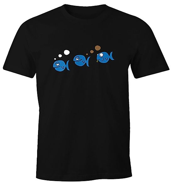 MoonWorks Print-Shirt Herren T-Shirt Fische lustig günstig online kaufen