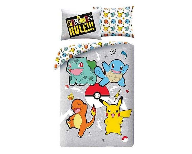 POKÉMON Kinderbettwäsche Pokémon Bettwäsche-Set Bettbezug 140x200cm 60x70cm günstig online kaufen