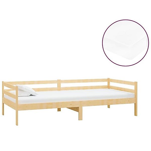 vidaXL Bett, Tagesbett mit Matratze 90x200 cm Kiefer Massivholz günstig online kaufen