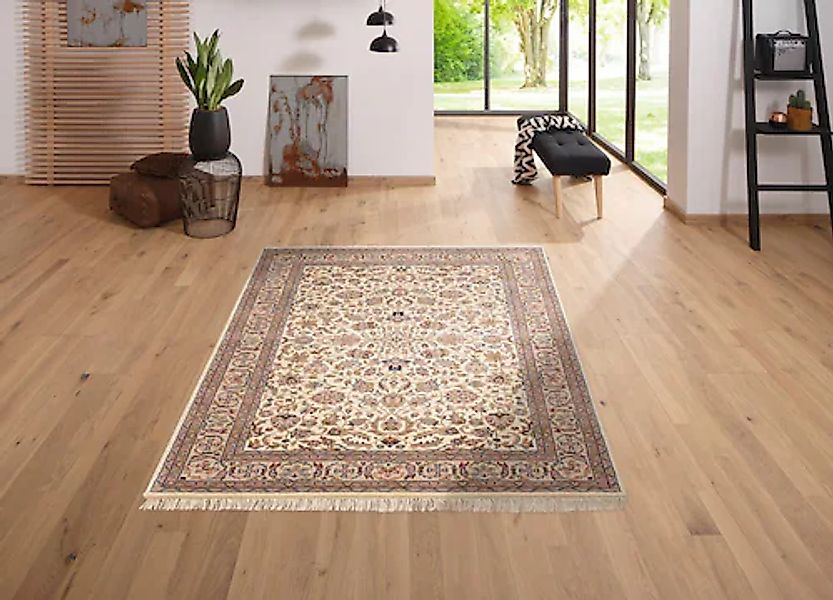 OTTO home Orientteppich »Aras« rechteckig 12 mm Höhe handgeknüpft, reine Wo günstig online kaufen