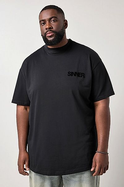 STHUGE T-Shirt T-Shirt Halbarm oversized Flock-Print Rundhals günstig online kaufen