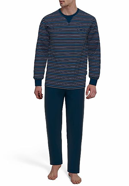 TOM TAILOR Schlafanzug "Rhodos" Langarm, Rundhalsausschnitt, gestreift, bas günstig online kaufen