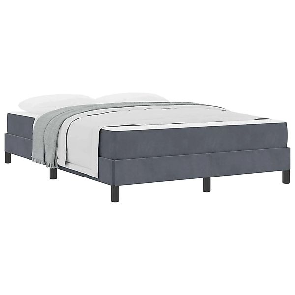 vidaXL Boxspringbett mit Matratze Dunkelgrau 160 x 220 cm Stoff 3398798 günstig online kaufen