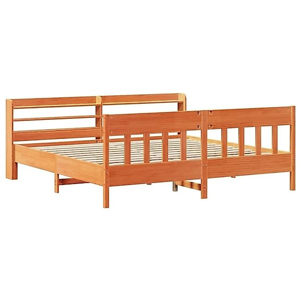 vidaXL Massivholzbett ohne Matratze Wachsbraun 200x200 Kiefernholz 3306995 günstig online kaufen