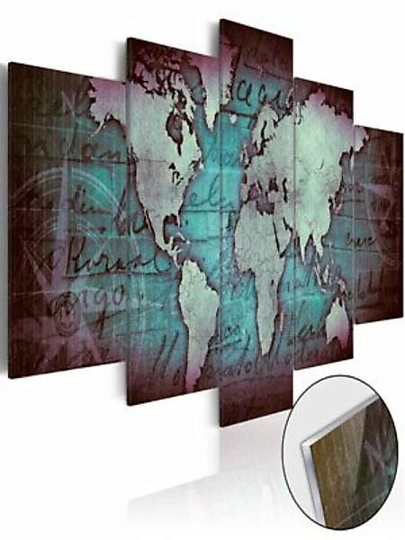 artgeist Acrylglasbild Acrylic prints – Bronze map II mehrfarbig Gr. 100 x günstig online kaufen