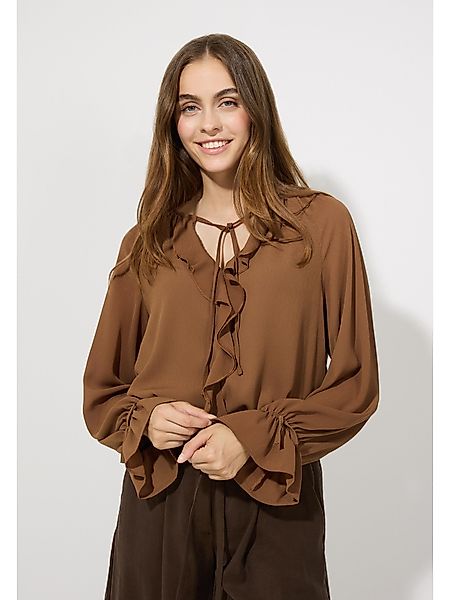 MORE&MORE Langarmbluse Chiffonbluse günstig online kaufen