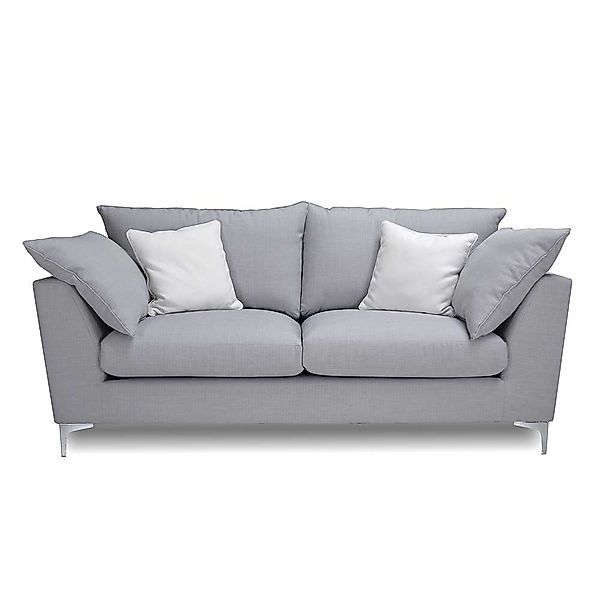 Wohnzimmer Sofa in Blaugrau und Weiß Nosagfederung günstig online kaufen