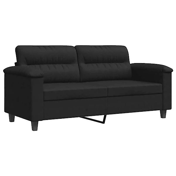 vidaXL 2-Sitzer-Sofa Schwarz 140 cm Mikrofasergewebe 359564 günstig online kaufen
