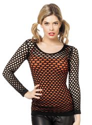 Metamorph T-Shirt Netzshirt schwarz Breitmaschiges Netzshirt günstig online kaufen