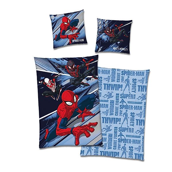 Familando Kinderbettwäsche Spiderman 135x200 80x80 cm günstig online kaufen
