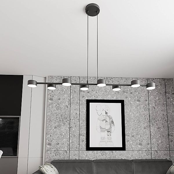 Deckenstrahler Megara, Länge 100 cm, Metall, 8-flg. günstig online kaufen