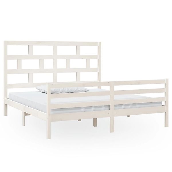 vidaXL Massivholzbett Weiß 180x200 cm 6FT Super King1053890 günstig online kaufen