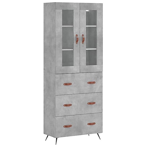 vidaXL Highboard Betongrau 69,5x34x180 cm Holzwerkstoff 3198381 günstig online kaufen