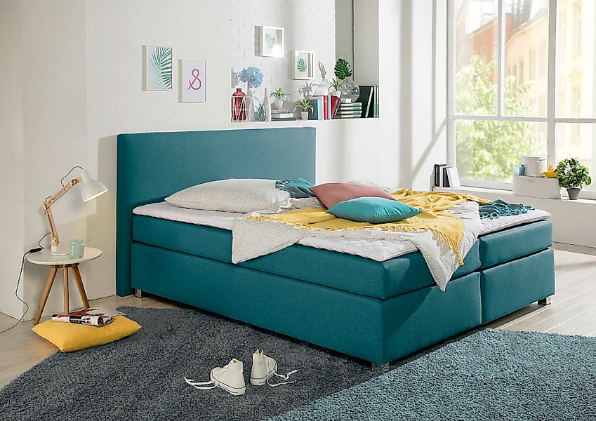 Home affaire Boxspringbett "Eliana" inkl. Topper, in 4 Breiten, 3 Matratzen günstig online kaufen
