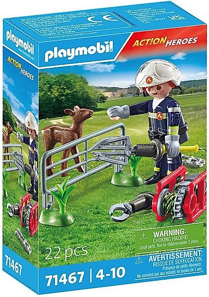 Playmobil® Feuerwehr-Tierrettung (71467), Action Heroes Konstruktions-Spiel günstig online kaufen