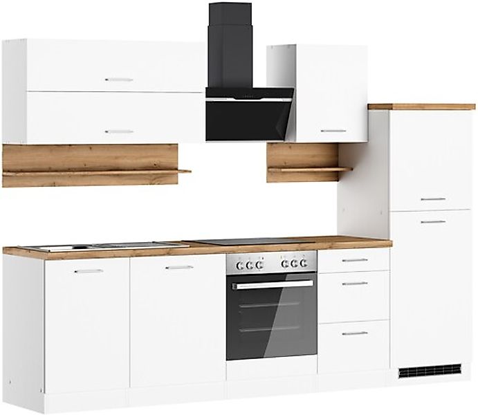 KOCHSTATION Küchenzeile »KS-Milan« 280 cm breit, robuste Metallauszüge, vie günstig online kaufen