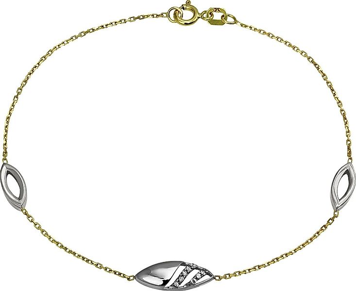 GoldDream Goldarmband GoldDream Armband Glamour Zirkonia weiß (Armband), Da günstig online kaufen