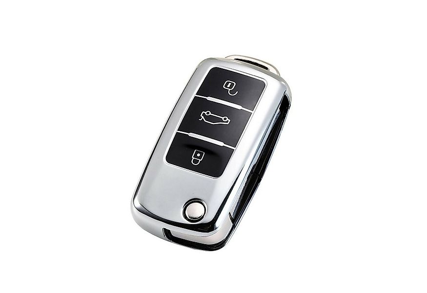TSB Werk Schlüsselanhänger Autoschlüsselhülle Premium Schutzhülle Silber, C günstig online kaufen
