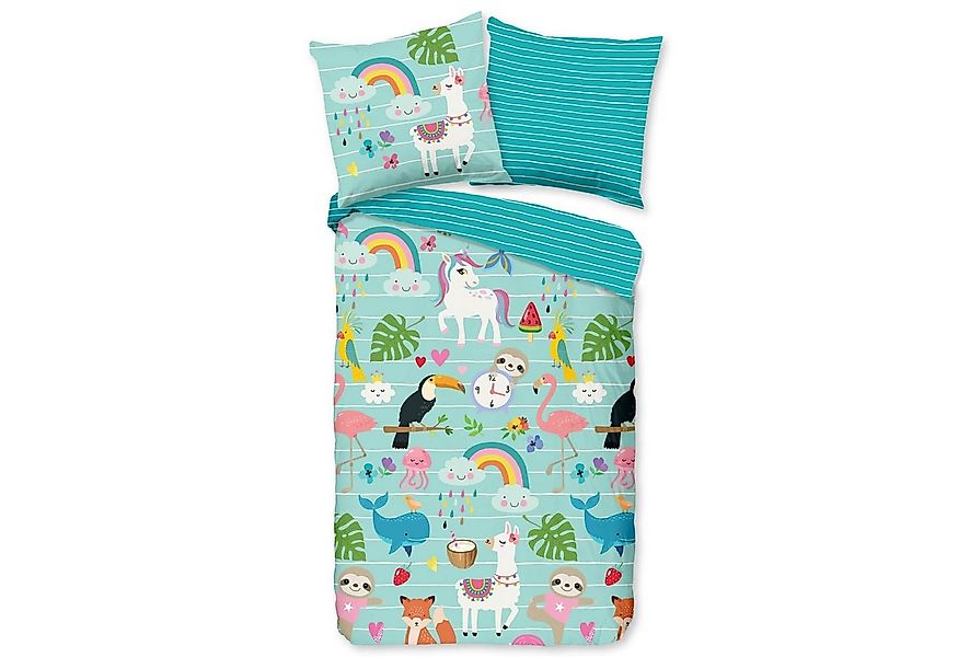 ESPiCO Bettwäsche Fantasie Blau, Baumwolle, 2 teilig, Tiere, Fabelwesen, St günstig online kaufen