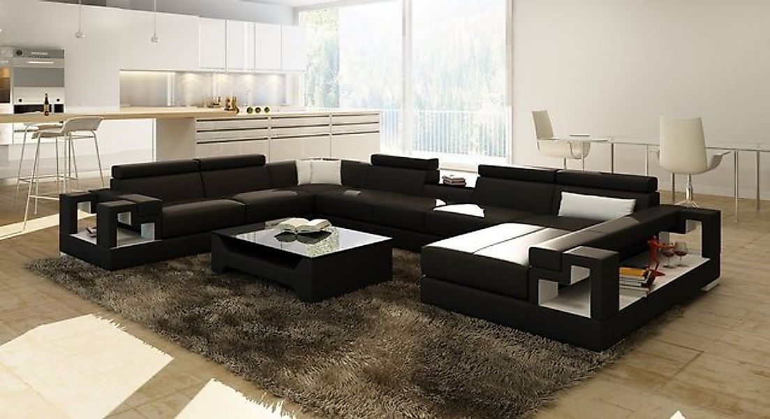 JVmoebel Ecksofa XXL Big Wohnlandschaft Ledersofa Sofa Couch Polster Sofas günstig online kaufen