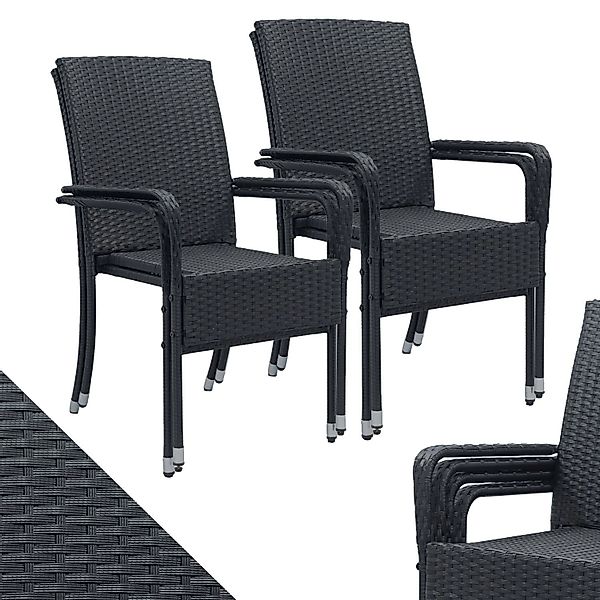 Juskys Gartenstuhl Yoro (4 St), stapelbar, günstig online kaufen