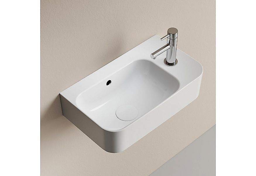 EMKE Aufsatzwaschbecken Waschbecken Oval Rund Wandmontage Waschtisch für Ba günstig online kaufen