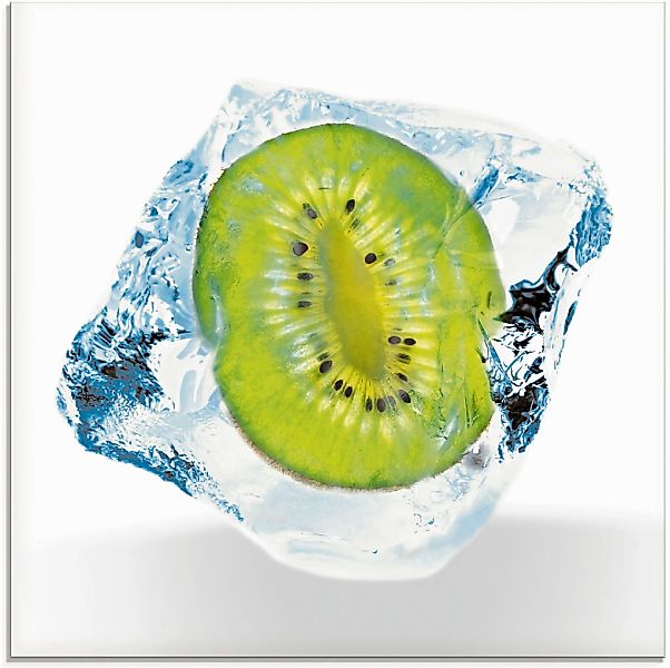 Artland Glasbild "Kiwi im Eiswürfel", Lebensmittel, (1 St.), in verschieden günstig online kaufen