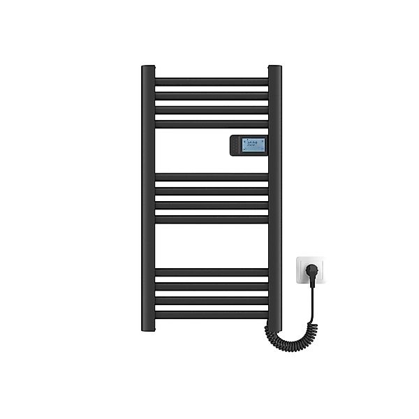 Emke Handtuchwärmer Elektrisch 75x40cm 180W Schwarz Heizkörper mit Thermost günstig online kaufen