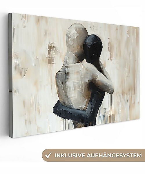 OneMillionCanvasses® Leinwandbild Abstrakt - Liebe - Schwarz und weiß - Mod günstig online kaufen