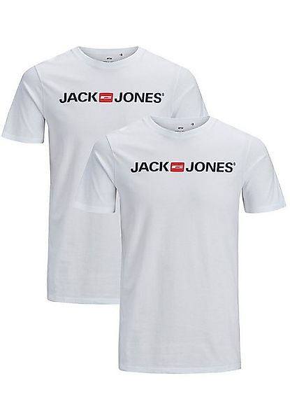 Jack & Jones T-Shirt JJECORP LOGO Print Kurzarm 2-er Stück Pack (2-tlg) NOO günstig online kaufen