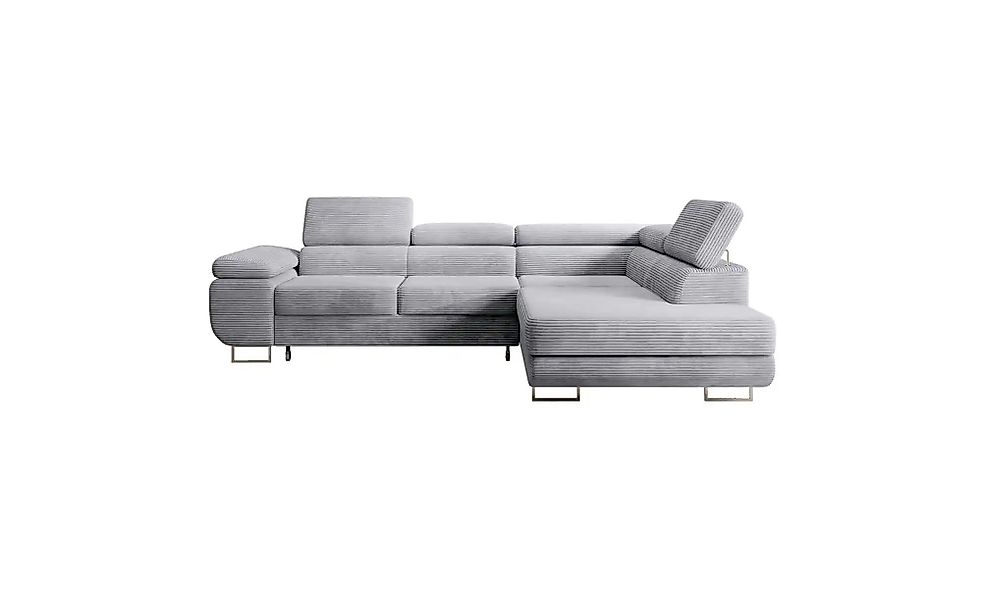 Ecksofa mit Schlaffunktion Stevil ¦ grau ¦ Maße (cm): B: 275 H: 90 Polsterm günstig online kaufen