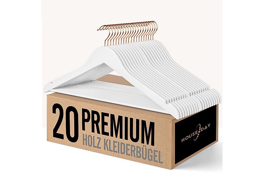 House Day Kleiderbügel Holz für Anzüge, rutschfest, (20-tlg), Kleiderbügel günstig online kaufen