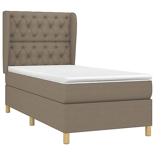 vidaXL Boxspringbett mit Matratze Taupe 80x200 cm Stoff 3128721 günstig online kaufen