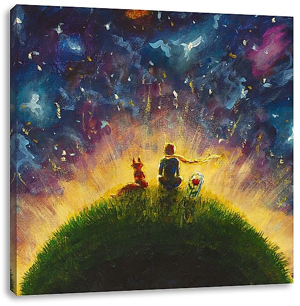 Pixxprint Leinwandbild Ölgemälde "Der kleine Prinz", günstig online kaufen
