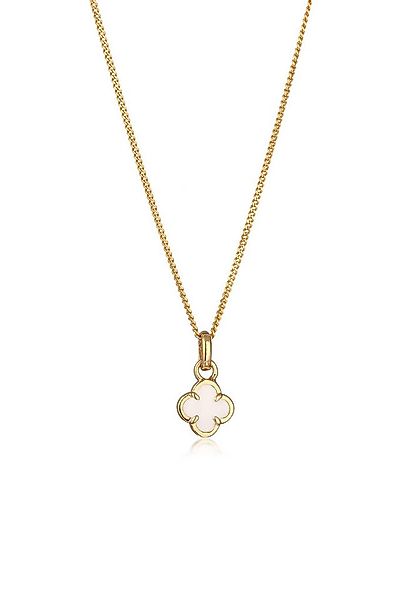 Elli Kette mit Anhänger Kleeblatt Emaille Anhänger 925 Sterling Silber verg günstig online kaufen