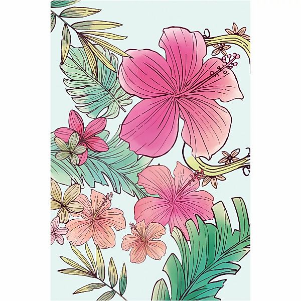 Komar Wandbild Ariel Flowers 50 x 70 cm günstig online kaufen