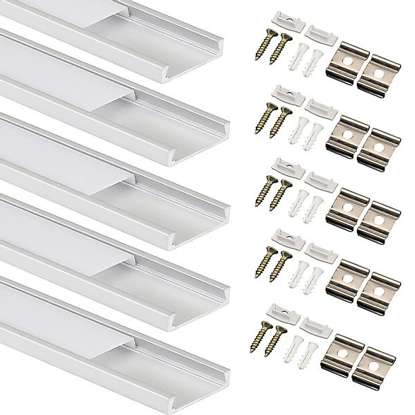 LETGOSPT LED-Stripe-Profil 5 Stücke 1 m günstig online kaufen