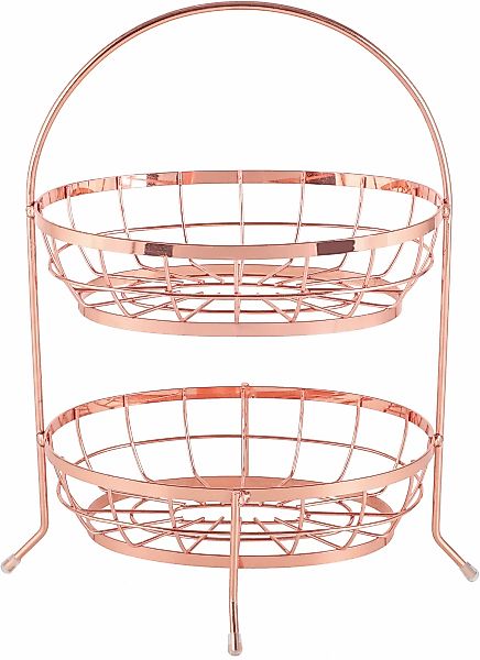 ECHTWERK Obstschale aus Eisen Obstkorb, 2-stöckig, pulverbeschichtet, prakt günstig online kaufen