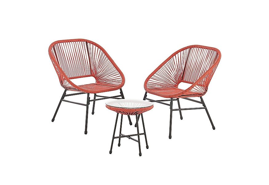 SVITA Balkonset TULUM, (Set, 3-teilig), Garten-Möbel, 2 Stühle, mit Tisch, günstig online kaufen