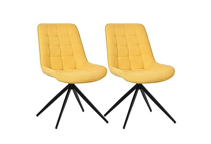 HOMAVO Esszimmerstuhl YZ4 2 Stück mit Drehfunktion in Lederoptik oder Stoff günstig online kaufen