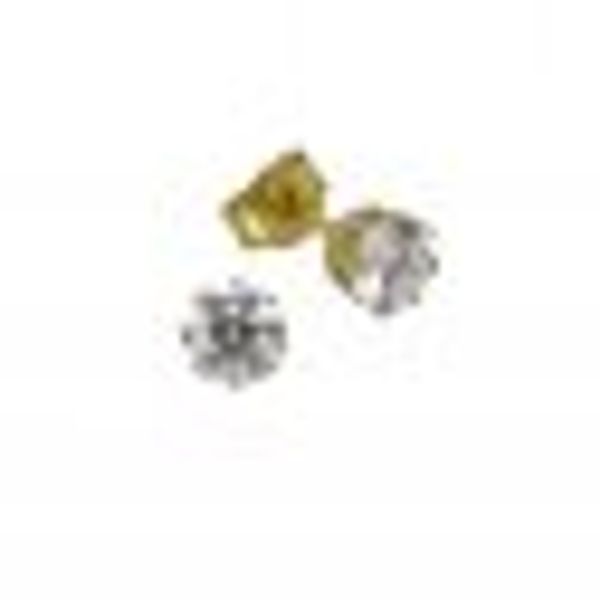 Ohrstecker 333 Gold Zirkonia weiß 4,5mm günstig online kaufen