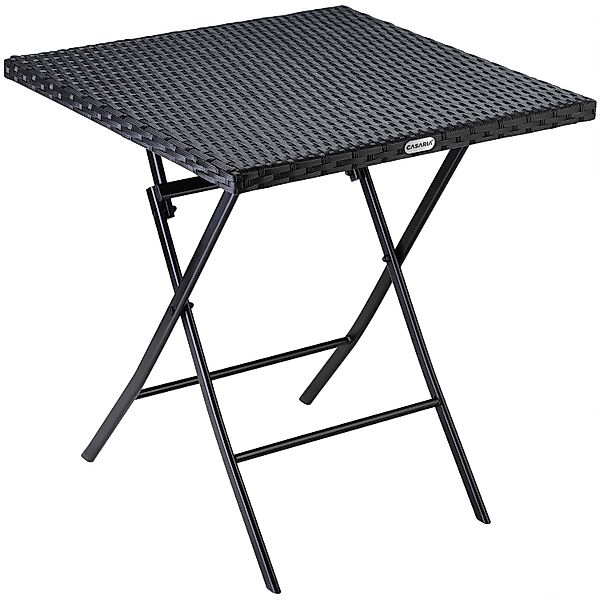 Casaria Klapptisch Rom (1-St), Polyrattan 65x65cm günstig online kaufen