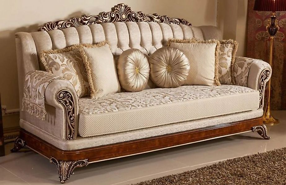 Casa Padrino Sofa Luxus Barock Sofa Gold / Braun / Bronzefarben - Prunkvoll günstig online kaufen