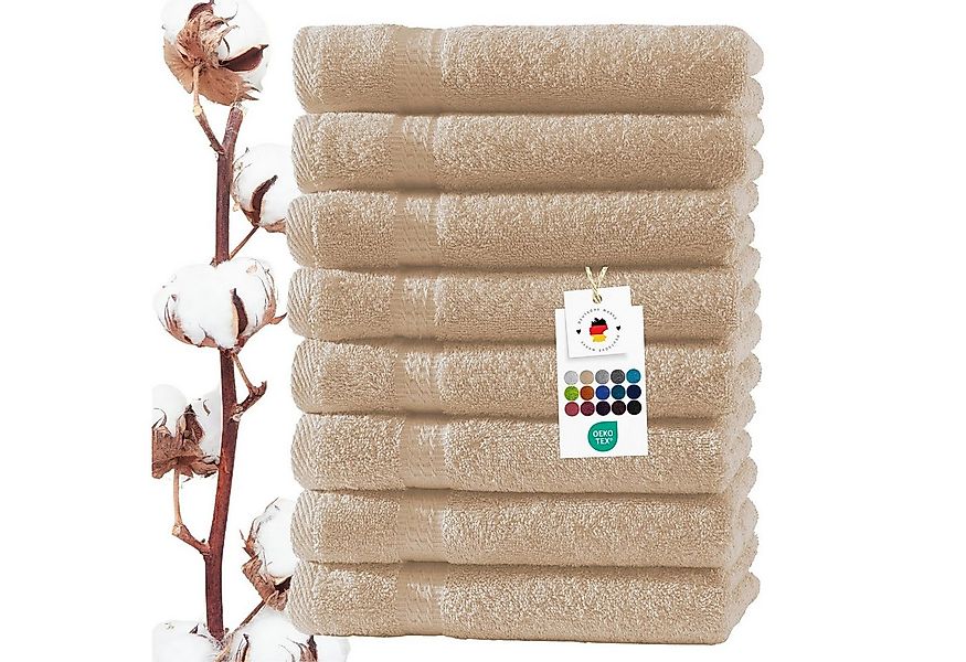 Carpe Sonno Gästehandtücher 30x50 cm 8x Gästetuch Set 100% Baumwolle Frotti günstig online kaufen