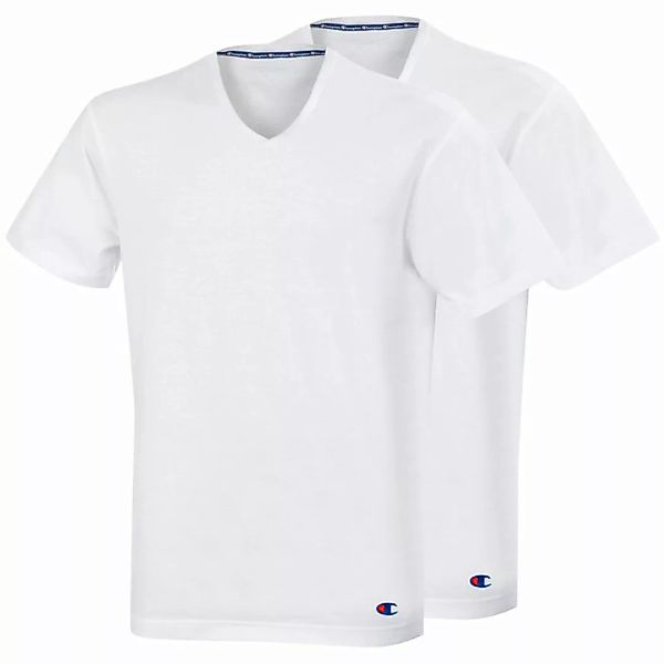 Champion Herren T-Shirt, 2er Pack - V-Neck, Baumwolle Weiß XL günstig online kaufen