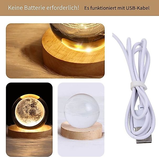 Kunstblumenstrauß 3D Rose Kristallkugel Infinity Rosen Nachtlicht Valentins günstig online kaufen